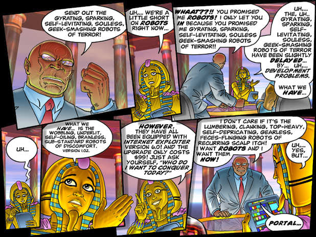 That's R O. B. O. T. S, ROBOTS!