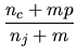 $\displaystyle \frac{n_c+mp}{n_j+m}$