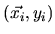 $ (\vec{x_i},y_i)$